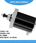 Heavy Duty Bolt On Engine Starter For FR691V FR730V FH491V FS481V FS541V FS600V FS604V direct replacement, 12V, CCW rotation