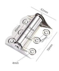 Concealed Cabinet Door Hinge Set, 2 Pack Stainless Steel With Automatic Flush Closing, Adjustable measurements in mm.