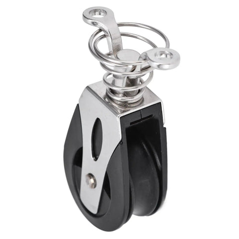 Nylon Swivel Sheave Block Head Pulley For Sailboats, Marine Grade 316 Stainless Steel, Plain Bearing, 20mm Wheel, 1500 Lb Working Load