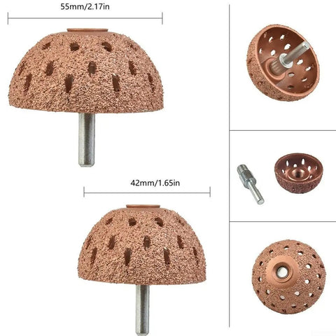 Heavy Duty Tire Grinding Head Made From Tough Alloy For Coarse Polishing And Wear Resistant Deburring On Tires With High Precision Buffer Ball Tool, 42mm head.