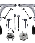 Front 14 Piece Beefed Up All In One Suspension Kit For Chevy Malibu Pontiac G6 Saturn Aura With 2 Wheel Bearing Hubs 2 Struts