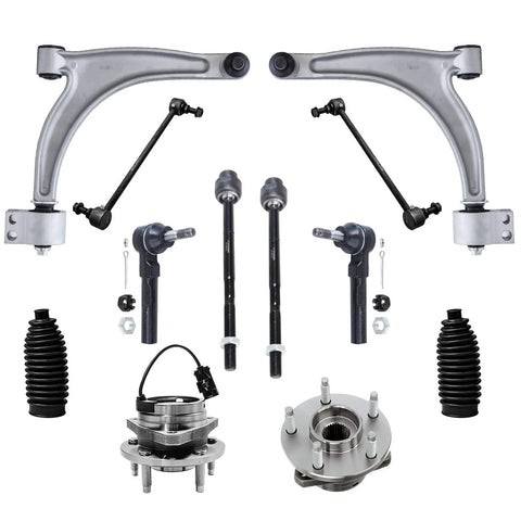 Front 14 Piece Beefed Up All In One Suspension Kit For Chevy Malibu Pontiac G6 Saturn Aura With 2 Wheel Bearing Hubs 2 Struts