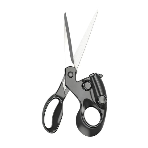 Laser Guided Fabric Scissors With Built In Red Laser Guide For Pro Level Precision Cuts In DIY Crafts, Easy To Use With Ergonomic Handle
