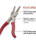 MIG Welding Pliers With Forge Hardened Steel Construction, 6 Function Heavy Duty Tool, Drop Forged Steel, Pre Curved Ergonomic Handles