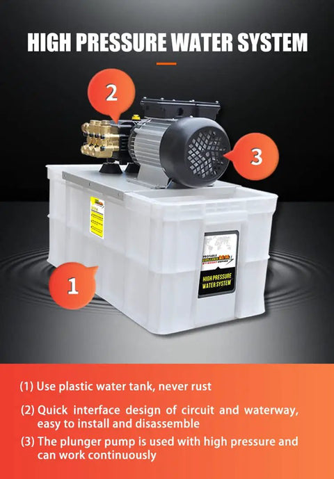 High-pressure water system for Portable 1500W EDM Drilling Machine With Depth Setting For Micro Holes 0.5-3mm Fast Drilling On Hard Metals