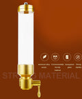 Wall Mounted Transparent Coffee Canister With Gold Trim And Smooth Grip Handle Straight Up Fantastic Dry Food Dispenser with aluminum alloy.