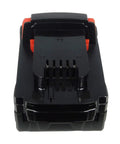 Front view of 18-Volt M18 Red Lithium XC 4Ah Battery Pack With Onboard Charge Gauge, REDLINK Intelligence, Powers 40 Plus Tools.