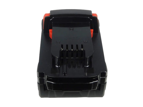 Front view of 18-Volt M18 Red Lithium XC 4Ah Battery Pack With Onboard Charge Gauge, REDLINK Intelligence, Powers 40 Plus Tools.