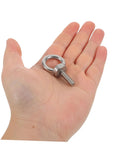 Stainless Steel Eye Bolt M6x20 With Closed Ring And Hole Built For Tough As Nails Lifts And Secure Rigging Anti Loosening Nylon Nut Kit With Flat And Spring Washers For Machinery And Hook Applications, shown in hand