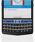 Tough As Nails Rugged QWERTY Smartphone Powered By Rock Solid Android 10 Platform showing keyboard and email setup screen.