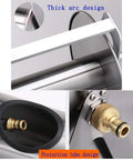 Close-up of Rock Solid Stainless Steel Hose Reel With Twenty Five Meter Heavy Duty Pvc Tube showcasing thick arc and protection tube design