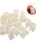 Twenty Durable Plastic Caster Socket Sleeves Fit Tight Inside Chair Feet, beige plastic, 2x1.6x1.6cm, for wobbly chair repair.