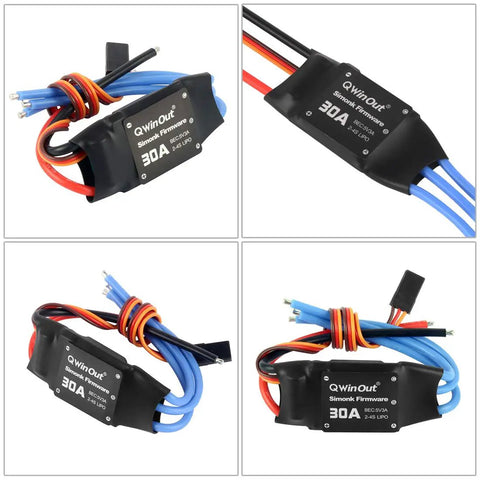 DIY FPV Quadcopter Kit With F450 Frame And PX4 Flight Controller 920KV Motors GPS FS I6 Transmitter Battery close-up view of ESCs
