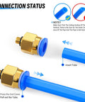 Blue Straight Push To Connect Fitting For 4mm Tube OD M5 Thread With Sealing Ring Copper And Plastic Pneumatic Quick Connect Connector Pack Of 10 installation guide