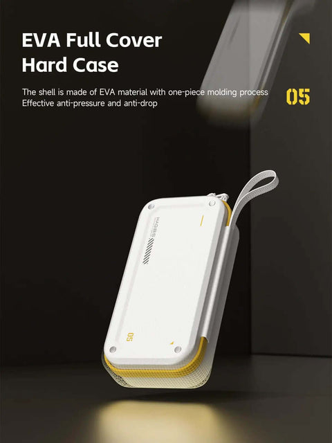 Tough White Hardshell Tech Case Keeps Your Cables Chargers Power Banks And Digital Stash Tight So You Can Just Tote It In Your Satchel Without Dropping Any Dope Gear On The Go, featuring EVA material design.