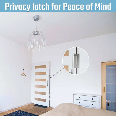 Triple Pack Door Reinforcement Lock For Home Security With Childproof Safety Heavy Duty Aluminum Frame Lock on door
