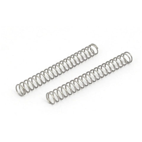 Two 304 stainless steel compression springs, 6mm outer diameter, 0.6mm wire, 50mm free length.