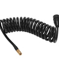 Heavy Duty Car Air Pump Hose 9.84 Foot Flexible Rubber Extension Tube For Tire Nozzles Works With All Portable Air Compressor Leak Proof High Pressure Rated Auto Gear coiled black rubber hose with brass connector