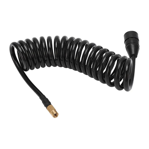 Heavy Duty Car Air Pump Hose 9.84 Foot Flexible Rubber Extension Tube For Tire Nozzles Works With All Portable Air Compressor Leak Proof High Pressure Rated Auto Gear coiled black rubber hose with brass connector