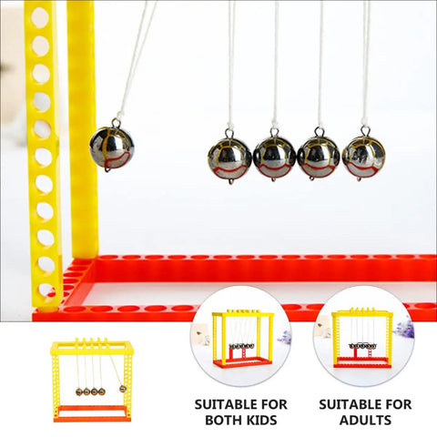 Newton Cradle Balance Ball Science DIY Assembly Educational Physics Experiment Desk Decor for home office study nerdy desk toy