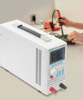Programmable DC Electronic Load Battery Tester Pro Grade Single Channel 400W 40A 150V For Battery Capacity And Discharge Testing Built Tough With Aluminum Case And PCB Build on bench with display and terminals