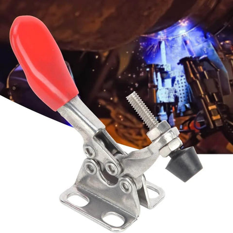 Set Of 2 GH-201-ASS Toggle Clamps Stainless Steel Quick Welding Fixtures For A Secure Hold 27 Kg Clamping Force