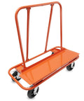 Heavy Duty Drywall Sheet Cart And Panel Dolly Equipped With Four Swivel Casters Rock Solid Orange Steel Platform smooth rolling cart without load