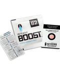 Two Way Humidity Control Packets 62 Percent RH 8 Gram 24 Packets With Twin Canaries Chart and blue indicator card visible.