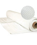 Tough As Nails String Reinforced Shrink Wrap Roll 16 X 25 Feet, white LLDPE plastic roll showing textured surface, ideal for winter storage.