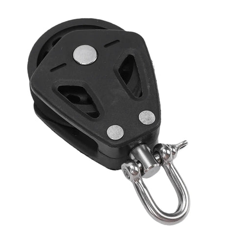 Single Swivel Sailing Block 50mm Stainless Steel Bearing Nylon Wheel Marine Pulley For Boat Rigging And Rope Guidance