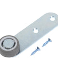 Side Mounted Door Pulley Wheel And Sagging Repair Kit For Wooden Sliders Galvanized Steel support roller with rubber floor protector.