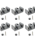 Framed Sliding Shower Door Bumpers Set, Silicone And Plastic Protectors For Glass Shower Doors, 6 Pieces displayed with screws