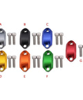 Slick Cnc Aluminum Motorcycle Brake Clutch Master Cylinder Clamp Cover Caps For 22Mm Handlebars Badass Red Finish set of colorful caps with bolts