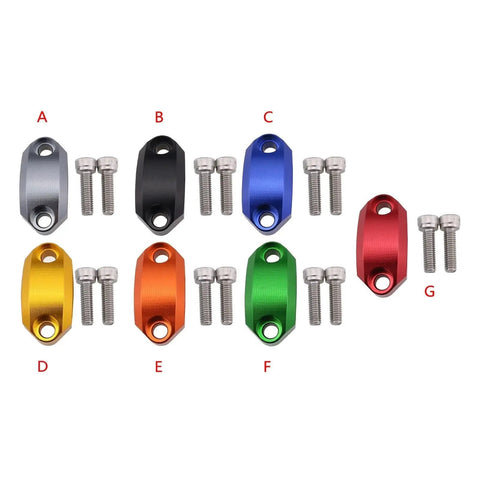 Slick Cnc Aluminum Motorcycle Brake Clutch Master Cylinder Clamp Cover Caps For 22Mm Handlebars Badass Red Finish set of colorful caps with bolts