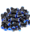 Premium Pneumatic Straight Push Connect Fittings Kit For Air Line Quick Hose Repair With High Pressure Resistance And Simple Tool-Free Installation Saving Time On Industrial Automation And Heavy Duty Setup Projects, black 6-12mm