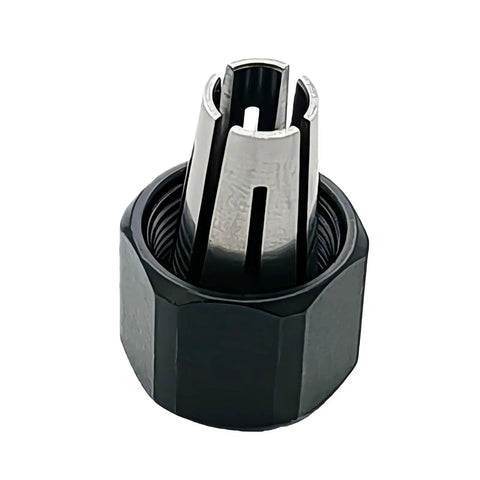 Replacement Collet Nut For Quarter Inch Collets And Router Systems Fits 2485-20 2486-20 48-66-2485 48-66-2486 close-up view