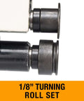 Manual Bead Roller For Metalworking, 7 Inch Throat, 22 Gauge Mild Steel, 1/8 Inch Turning Roll Set close-up view