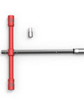LugStrong 26 Inch Universal Compact Lug Wrench Set with heavy duty tire iron and removable sockets on a white background.