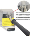 Air Powered Stucco Texture Sprayer for Cement and Plaster Wall Coating focus on handle and nozzle attachment detail