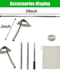 All Steel Hardened Hollow Hoe Workhorse With 55 Inch Adjustable Handle For Heavy Duty Weeding Scuffle Hula Hoe accessories display