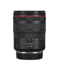 RF 24-105mm F4 L IS USM Zoom Lens For EOS R Series Mirrorless Cameras shown front view, lens body with focus ring and markings
