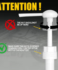 Diagram showing assembly instructions for 30cc Hand Fluid Transfer Pump For Gallon And Wide Mouth Bottles.