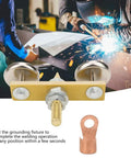 Heavy Duty Welding Magnet Head With Super Strong Suction Power, brass build, 36mm disk, for grounding fixture setup.