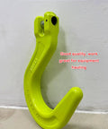 Three Eighths Inch Clevis Foundry Hook With 8377 Lbs Working Load Limit For Beefed Up Heavy Duty Lifting Grade 80 Alloy Steel Forged Construction Ideal For G80 Transport Binder Chain And Binder 1 Pack Ready To Use Rigging Set, painted finish