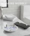 Heavy Duty Black Stainless Toilet Seat Hinge Bolts And Nuts Kit For Standard Toilets No Wobble Fix Hardware Easy Install Replacement Set For A Tight Secure Bathroom Seat, black hinge parts on bathroom counter