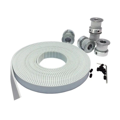 Open Ended Timing Belt Set 5 Meters Long 15mm Wide White Polyurethane Belt For Laser Engraving And CNC Machines Beefy 3M HTD