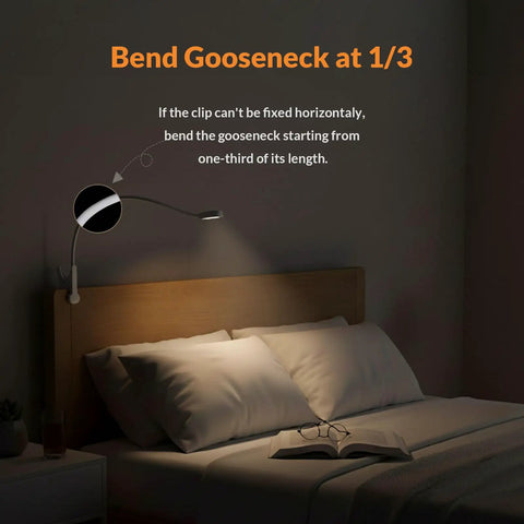 Top Shelf Clip On Reading Light With Bendy Gooseneck For Desks And Bed Rails, Slay Your Setup With Cozy LED Glow Perfect For Lazy Nights Or Fast Study Grind At Home
