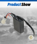 CDI Box Replacement For Yamaha Tri-Moto YTM 225 Moto-4 YFM 200 29U-85540-21-00, shown in black with wiring connectors