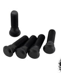 Heavy Duty M12 X 1.5 Extended Wheel Studs Paired With 48mm Hub Bolts For Secure Lug Nut Mounting Steel Tire Hardware Kit, five black bolts.
