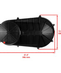 Replacement Cvt Clutch Cover Kit For Polaris Ranger 900 Xp And Crew 2013 To 2019, heavy duty black plastic housing, dimensions shown.